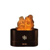 Diffuseur d'arômes à effet flamme, humidificateur à LED 7 couleurs, brume froide ultrasonique, huile essentielle, simulation de feu réaliste pour la maison