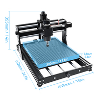 Mini Router CNC de Metal de 500W para Trabajar la Madera, Kit CNC 4030 Pro DIY, Router de Escritorio con Husillo de 0.5KW para Fresar Madera y Metal Blando