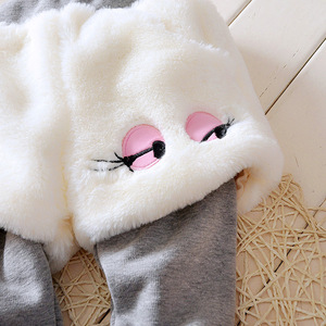 Set di pantaloni <span class=keywords><strong>invernali</strong></span> in pile con stampa Casual per bambine 2 pezzi alla moda per bambini - Product Image 3