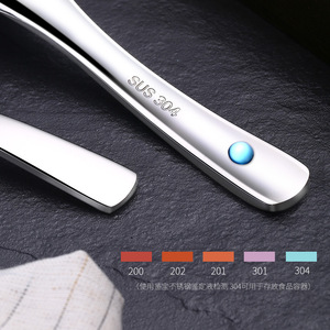 Cuchara Jazz Spoon 304 de acero inoxidable, cuchara redonda con cuerpo recto, acabado brillante para alimentación de bebés de 0 a 12 meses, color sólido - Product Image 5