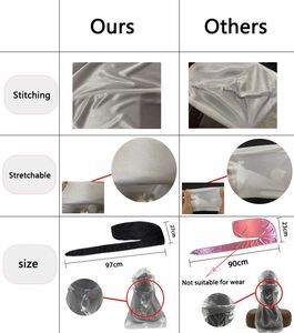 Yomo Factory Vente en gros 2023 Faible MOQ 20 pièces Haute qualité <span class=keywords><strong>Livraison</strong></span> <span class=keywords><strong>rapide</strong></span> Stock Disponible Durags en microfibre de polyester effet soie rafraîchissant - Product Image 6