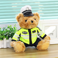 Peluche Ours Policier Motard de la Police, Cadeau en Gros, Dessin Animé Unisexe, Fabriqué en Chine, Rembourrage Polyester et Coton PP