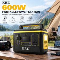 Centrale Électrique Portable OEM ODM 600W, Batterie LiFePO4 493Wh, Générateur Solaire à Onde Sinusoïdale Pure 1000W de Pointe pour Camping et VR