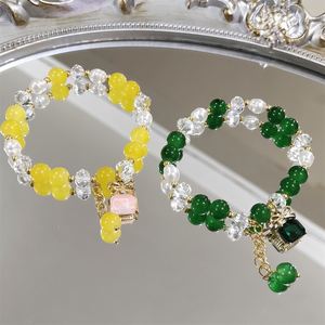 Fashion Candy Color Stone Bowknot Crystal Pendant <b>Bracelet</b> Jewelry Cute <b>Beaded</b> <b>Bracelets</b> for Women Girls - Product Image 3