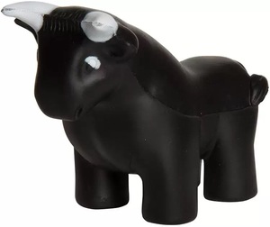 Balle anti-stress en PU en forme de taureau noir, design populaire de haute qualité, jouet promotionnel, jouet anti-stress taureau - Product Image 3