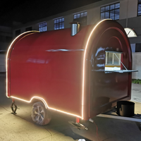 Kiosko-carrito de comida móvil para camión, soporte de café para frutas y verduras, color rosa, remolque, superventas