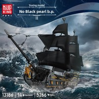 13186 Serie Barco Pirata Perla Negra, Rompecabezas de Alta Dificultad para Niños, Bloques de Construcción de Plástico ABS, Modelo de Juguete Decorativo 14