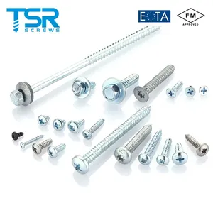 Vis auto-perceuses Torx en acier pour bois, panneaux de particules, plâtre et cloisons sèches, noires, pour toiture bimétallique - Product Image 3