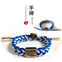 Vente flash Bracelet tissé d'anime My Hero Academia Gojo Satoru Attack on Titan Jujutsu Kaisen Bracelet pour cadeau