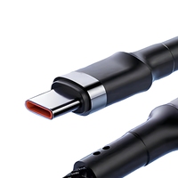 Pabrik Cetak Sendiri Harga Pabrik Kabel USB-C Nylon Braided Pengisian Cepat 480Mbps Sinkronisasi Data untuk Ponsel IOS/Android Laptop 1m Logo Kustom Murni