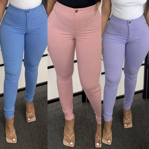 2023 <strong>Slim</strong> Skinny <strong>Jeans</strong> <strong>Women</strong> Candy Color Overalls Fall Denim Pencil Stretch <strong>Jeans</strong> Fall Pants for <strong>Women</strong> - Product Image 2