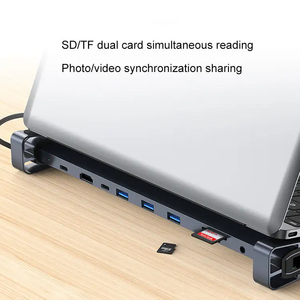 USB 3.1 poort Reader SD Cáp USB C HUB 4K 60Hz đa cổng <span class=keywords><strong>AV</strong></span> OTG Đầu đọc thẻ Hub Ethernet Adapter USB C cho Macbook - Product Image 3