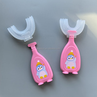 Enfant en bas âge enfants 360 brosse à dents en forme de U enfant âge 2-6 & 2-4 & 4-7 & 6-8 ans toutes les dents arrondies brosse tête Pack