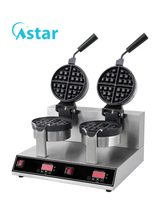 Gaufrier électrique belge Astar, mini, portable, thermostat réglable, usage commercial, pour la maison, les restaurants et les présentoirs.