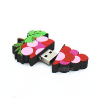 DZ-001 jumlah besar usb disk bentuk anggur pvc murah flash drive kualitas Super bentuk buah