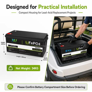Batterie LiFePO4 25,6 V 100 Ah 2,56 kWh, remplacement pour batteries au plomb-acide pour système solaire de camping-car et alimentation de secours, protégée par BMS, 6000 cycles - Product Image 4