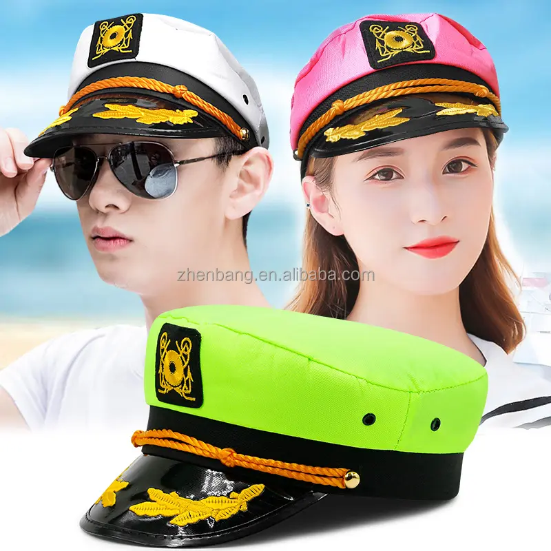 Dropship Adult Party Captain Hat Yacht Boat Navy Sailor Sea Marine Navy Officer Cap Custom Hat