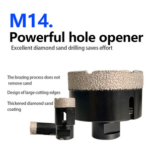 Bộ dụng cụ khoan lỗ bằng đá, bê tông, gạch, mũi khoan kim cương, bộ mũi khoan lõi kim cương để cắt lỗ trên gạch - Product Image 3