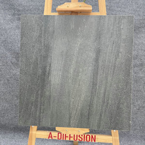 Baldosas de Porcelana Esmaltada con Aspecto de <span class=keywords><strong>Cemento</strong></span> Gris Mate de 600x600 mm, Diseño Rústico, Antideslizantes, Grado 3A, 9 mm de Grosor - Product Image 3