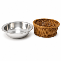 Support de panier en rotin PP tressé, isolant thermique anti-brûlure, pour restaurants, cafés et cuisines domestiques (vente en gros)