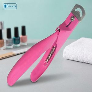 Coupe-ongles professionnel rose manuel en plastique, outil de manucure au design tendance, usage DIY simple face, prix de gros - Product Image 2