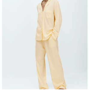 Nouvel Arrivage 2026 – Ensemble Loungewear Élégant pour Femme à Manches Longues et Boutons, Pyjama Confortable avec Pantalon Large, Doux et Respirant - Product Image 1