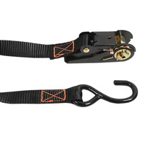 1 pouce 25mm 1760lbs Noir Camion Moto Kayak S Crochet Serrage Cargo Lashing Belt Polyester Ratchet Buckle Tie Down Straps
