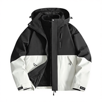 Veste Softshell d'hiver imperméable et coupe-vent pour le sport et les activités de plein air, col montant, fermeture éclair, taille XL, unisexe, design personnalisé