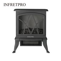 Cheminée électrique portable autoportante INFRETPRO avec éclairage et désodorisation pour salon et chambre