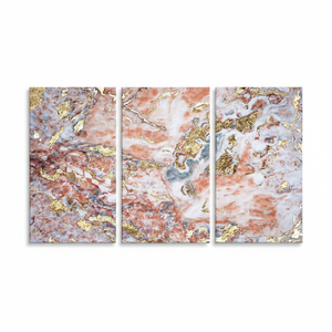 Gold Marble Glass <b>Wall</b> Art: Printed <b>Canvas</b> Luxury Home Decor,SET OF 3 <b>CANVAS</b> - Product Image 2