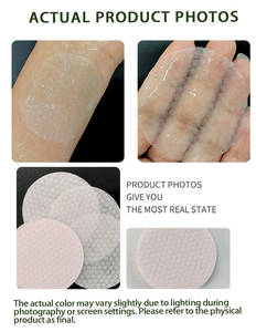 Compresa Húmeda Desechable de Algodón de Color, Ventilador de Gel de Hielo Iridiscente Redondo Amarillo, Rosa y Azul Y528, Compresa Refrescante Bingbing - Product Image 5