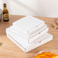 Boîte à pizza écologique sur mesure, impression à la demande, taille personnalisée et logo de l'entreprise, emballage à emporter recyclable en kraft avec revêtement UV