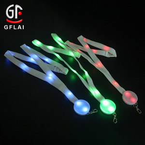 LED Lanyard ID Badge Holder Waterproof Design Cheap Custom Lanyards ABS Material Modern Printing Event & Party Supplies GFLAI