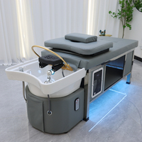 Nouveau Lit de Massage Électrique Moderne en Cuir PU pour Hôtel, Chaise de Lavage de Cheveux, Table de Massage, Lit de Spa pour Shampoing Corporel