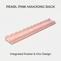 Plateaux modernes écologiques pour tuiles de Mahjong en acrylique, pliables, à bords festonnés, lot de 4, antidérapants, rangement facile, pour club social de Mahjong américain