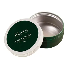 Green empty packaging cream jar matte metal tin can aluminum jar for cosmetics
