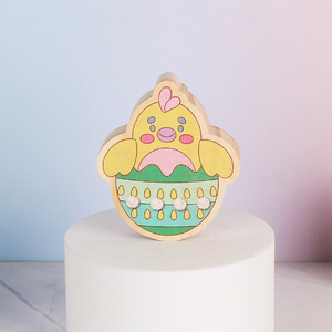Easter Wooden <b>Egg</b> Ornaments Pine Craft Decor Indoor Easter <b>Decoration</b> - Product Image 3