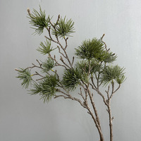 Branches de pin simulées falaise cyprès feuilles décoratives aiguilles de pin cyprès parapluie pin bonsaï décoration de la maison branche de fleur