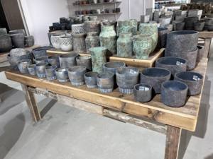 Pots à fleurs en béton GRC, fabrication en usine, courbes extérieures, légers, imperméables - Product Image 4