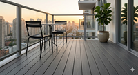 Planches de terrasse en composite WPC co-extrudées OEM ODM pour projets résidentiels et commerciaux en extérieur