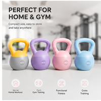 Kettlebell portable en plastique pour la musculation, l'entraînement cardio et le renforcement du tronc