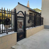 Sistema de Puerta y Valla Retráctiles Automáticos para Entrada de Vehículos, Barrera de Seguridad de Aluminio con Control Remoto, Puerta Corredera para Villa