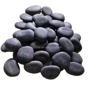 블랙 록 강 자갈 돌 판매 사용자 정의 색상 강 돌 자갈 부서진 돌