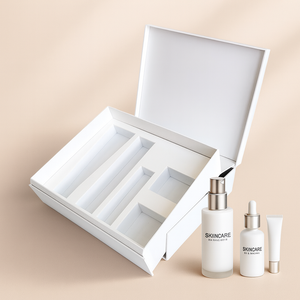 Botellas cosméticas de <span class=keywords><strong>viaje</strong></span> para crema facial con diseños personalizados con inserción de espuma EVA, cartón, solapa magnética, juego de cuidado de la piel, caja de embalaje - Product Image 2