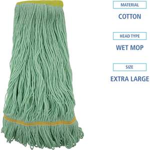 Cabezal de Mopa Ecológico Grande Boardwalk BWK1200XL con Fibras Recicladas de Extremo Enlazado, Color Verde - Product Image 4