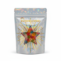 Bonbons vegan à la fraise, sachet refermable haute barrière, idéal pour les soirées cinéma, 4oz, approuvé par la FDA, pochette autoportante