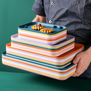 Nordic Style Serving <b>Tray</b> Colorful Plastic Large <b>Tea</b> <b>Tray</b> For Home And Commercial Use - Product Image 2