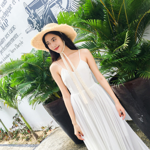 Wholesale Custom Logo Natural Raffia Seaside Summer Sunshade Large <strong>Straw</strong> Hat and <strong>Visor</strong> for Women for Outdoor &amp; Travel Scenes - Product Image 4