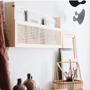Giá để đồ treo tường hình chữ nhật bằng gỗ chắc chắn, thiết kế hiện đại sang trọng cho phòng khách gia đình. - Product Image 4