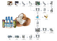 Machines et équipements d'extraction et de traitement de l'eau de coco et du lait de coco clés en main pour la production d'huile de coco